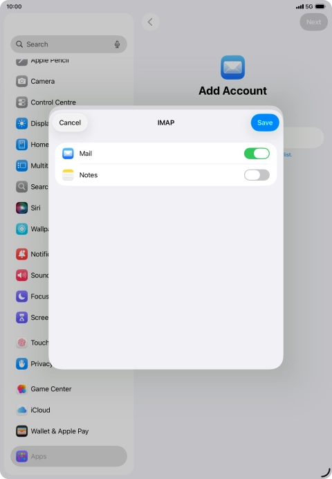 Press Save. Your email account has now been set up. To select more settings for incoming and outgoing server, proceed with the following steps.