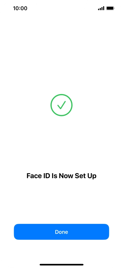 Press Done. If you haven't previously selected a phone lock code, key in a code of your own choice twice.