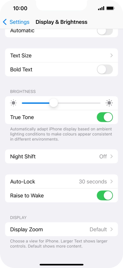 Press the indicator next to 