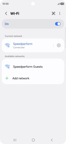 Press the settings icon next to the Wi-Fi network you're connected to.