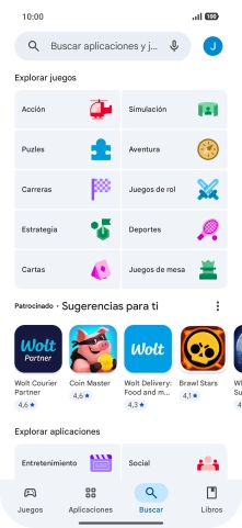 Pulsa en el campo de búsqueda.