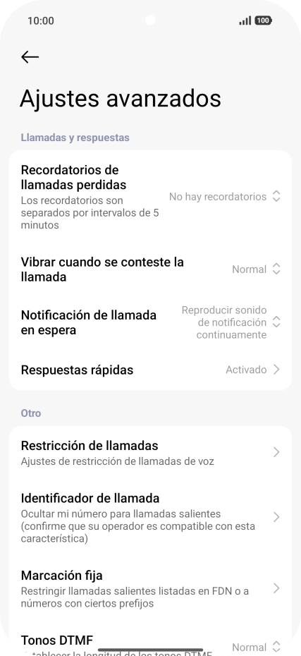 Pulsa Marcación fija.