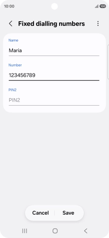 Press PIN2 and key in your PIN2. The default PIN2 is 1111.