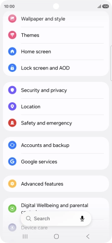 Press Advanced features.