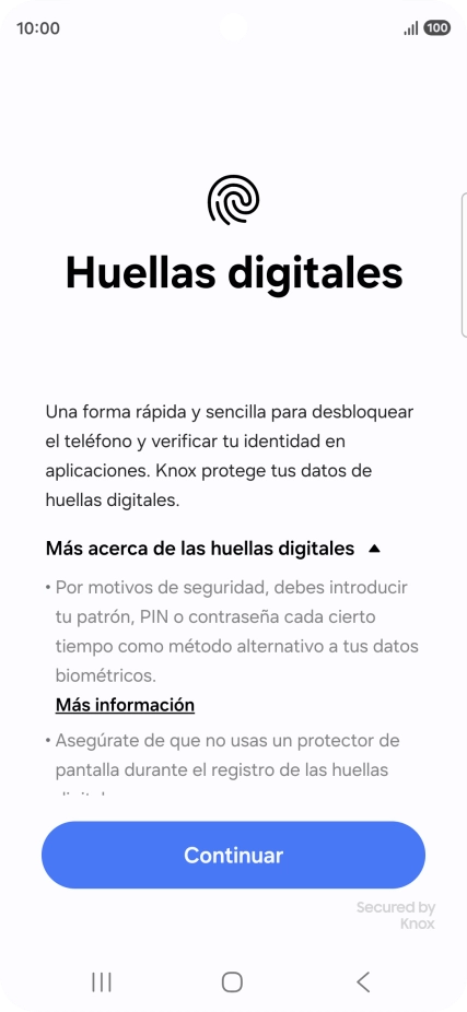 Pulsa Continuar.