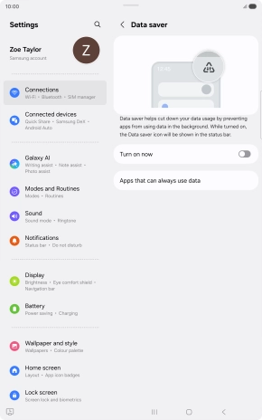 Press the indicator next to 