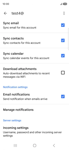 Press the field next to 