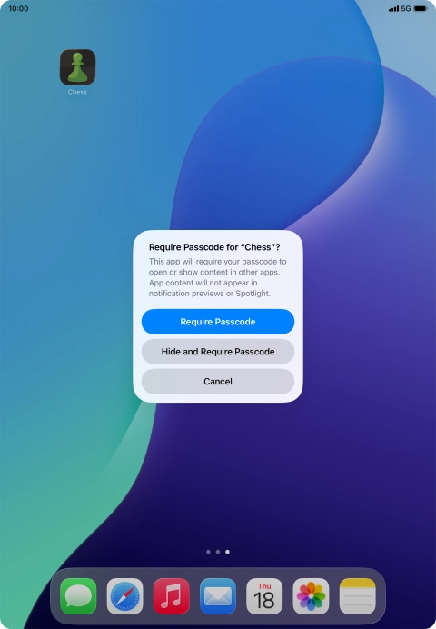 Press Require Passcode.