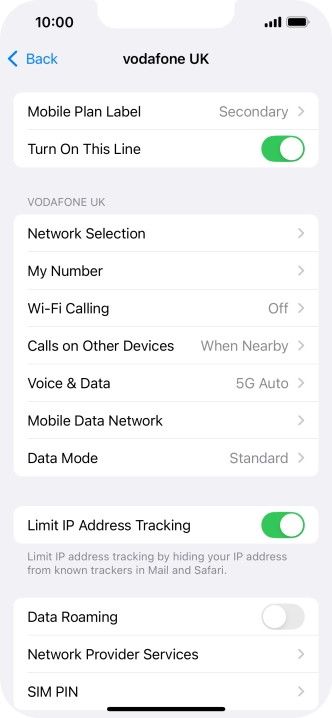 Press the indicator next to 