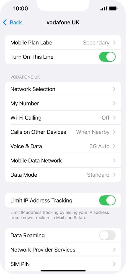 Press the indicator next to 