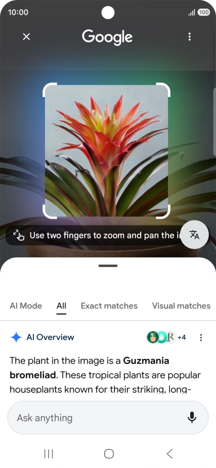 Follow the instructions on the screen to use the search results.