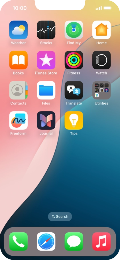 Press and hold the required app.