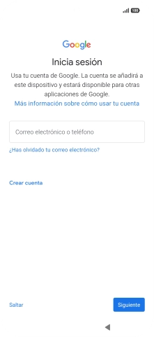 Sigue las indicaciones de la pantalla para terminar la activación.