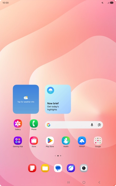 The silent mode icon shows that silent mode is turned on and all tablet sounds are turned off.