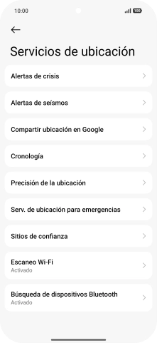 Pulsa Precisión de la ubicación.
