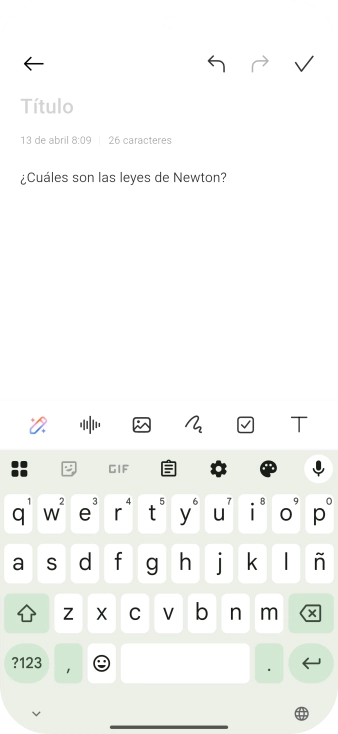 Pulsa el icono de IA.