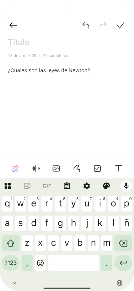 Pulsa el icono de IA.