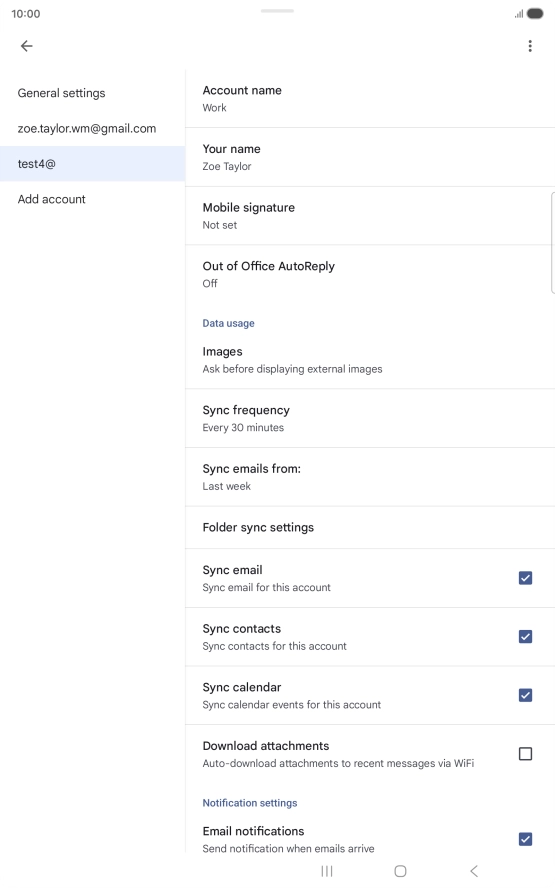 Press Account name and key in the required name.