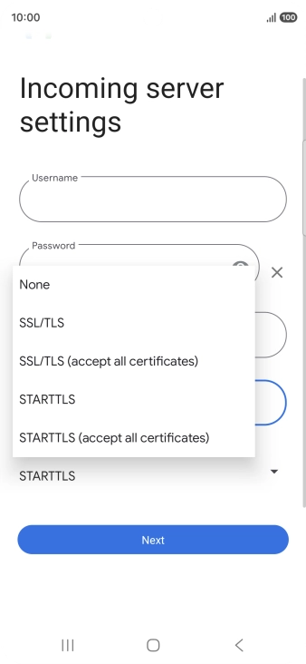 Press SSL/TLS.