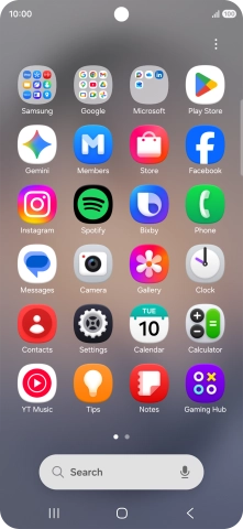 Open a supported app, e.g. Messages.