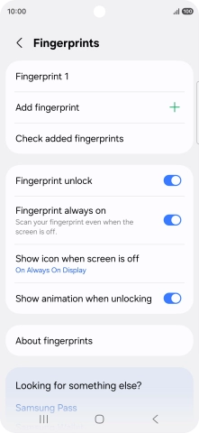Press the required settings to turn them on or off.