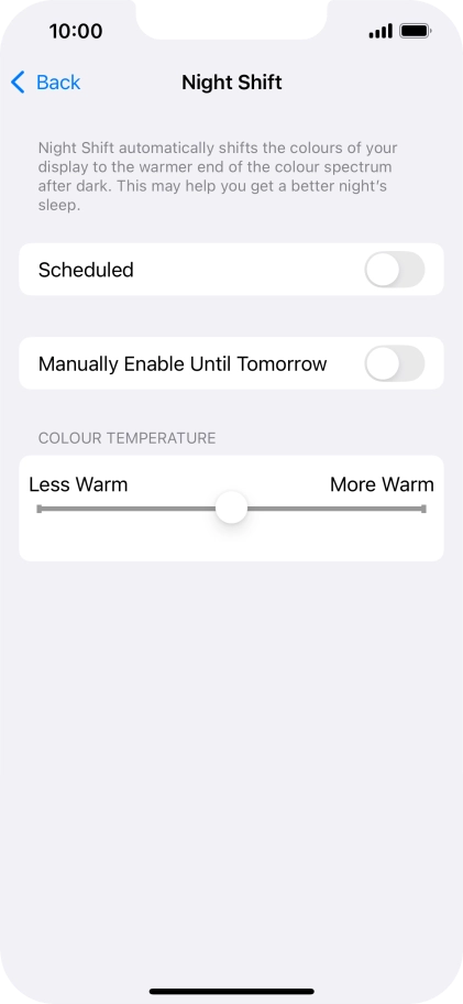 Press the indicator next to 