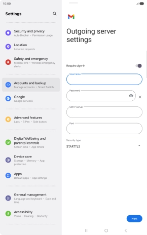 Press the field below 