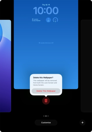 Press Delete This Wallpaper.