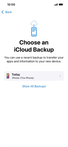 Press the required backup and your phone restores the content of the selected backup. Subsequently, follow the instructions on the screen to set up your phone and prepare it for use.