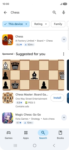 Press the required app.