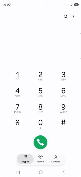 Press the menu icon.