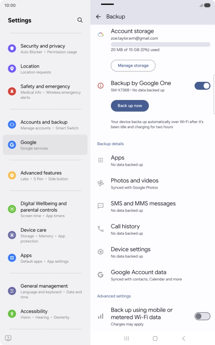 Press the indicator next to 