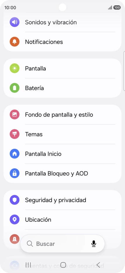 Pulsa Sonidos y vibración.