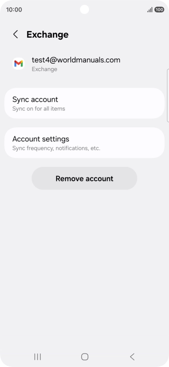 Press Remove account.