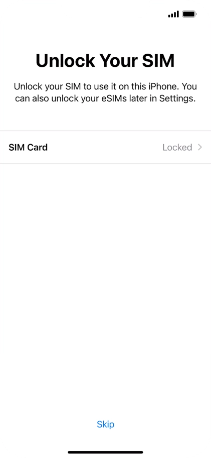 Press SIM Card.