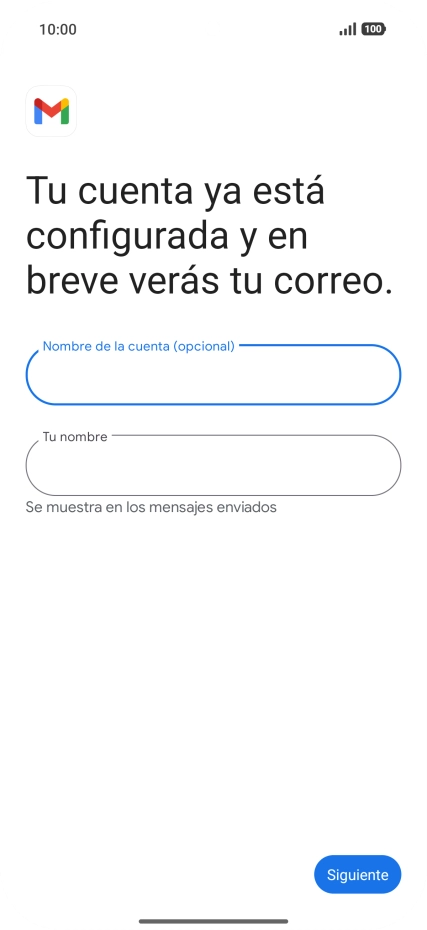Pulsa Tu nombre e introduce el nombre del remitente.