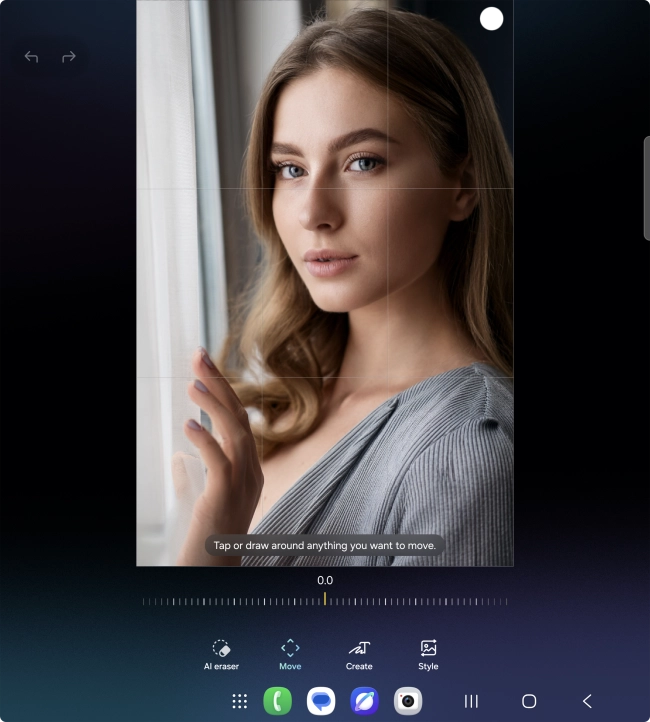 To move objects on your picture, press Move and follow the instructions on the screen to use the function. To move objects on your picture, press Move and follow the instructions on the screen to use the function.