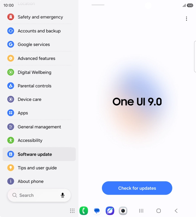 Press Check for updates. If a new software version is available, it's displayed. Follow the instructions on the screen to update the phone software.