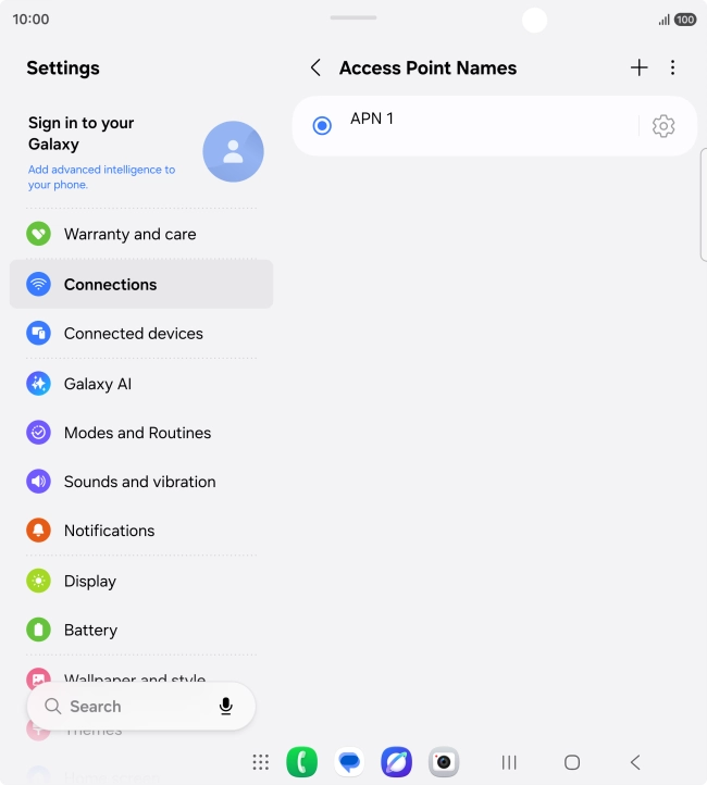 Press the add icon.