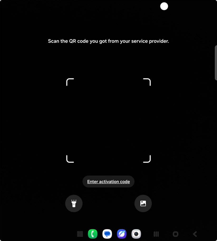 Place the QR code you've received inside the phone camera frame to scan the code.