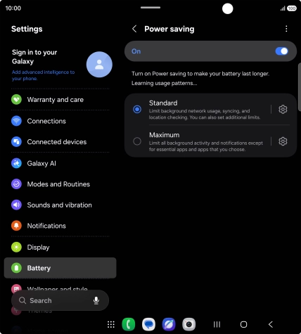 Press the indicator next to the required setting. Press the indicator next to the required setting.