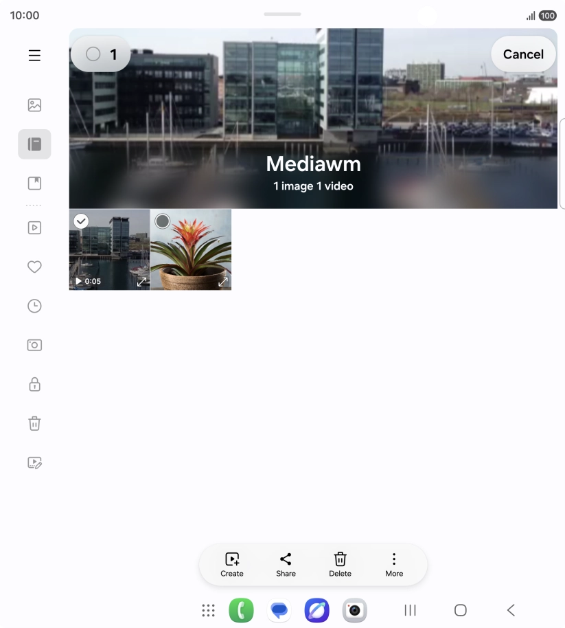 Press the select all icon.