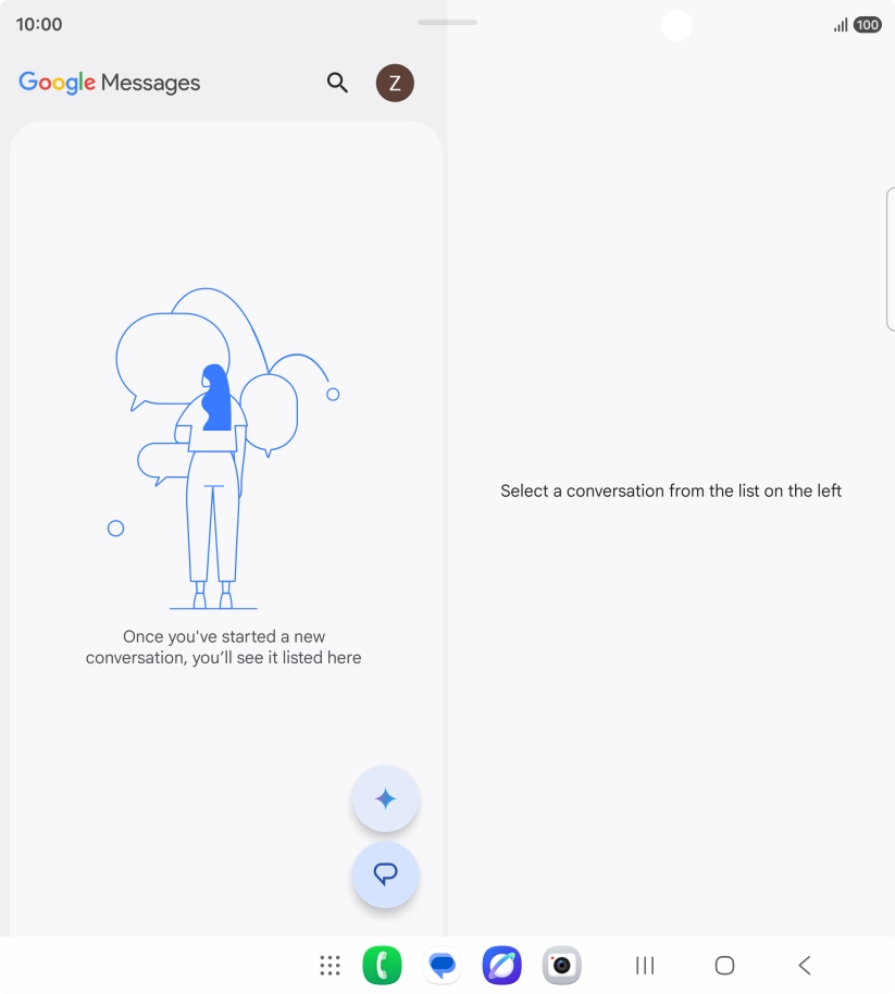 Press the profile icon.