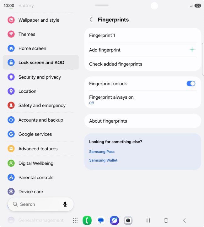 Press the required settings to turn them on or off.