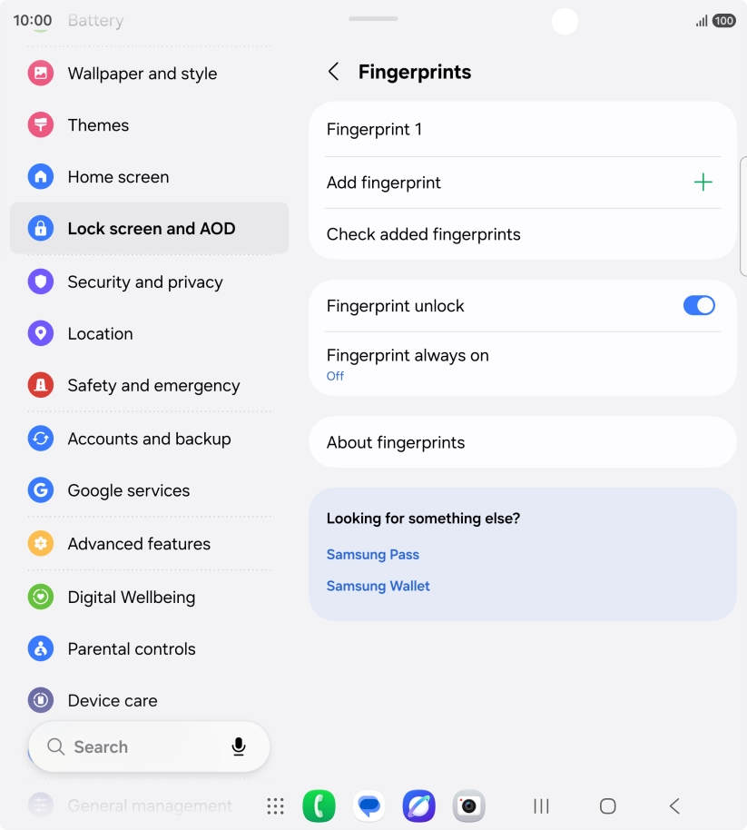 Press the required settings to turn them on or off.