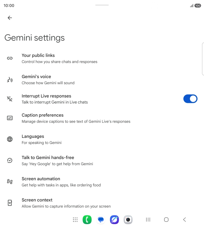 Follow the instructions on the screen to select the required settings.