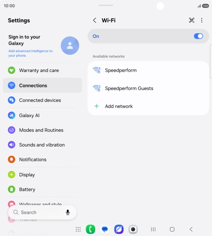 Press the required Wi-Fi network. Press the required Wi-Fi network.