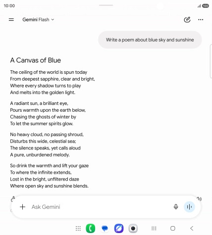 You can ask Gemini to generate a text based on your description.