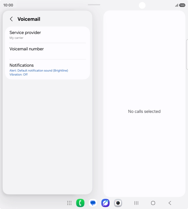 Press Voicemail number.