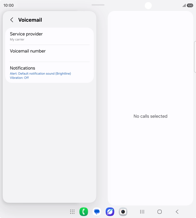 Press Voicemail number.